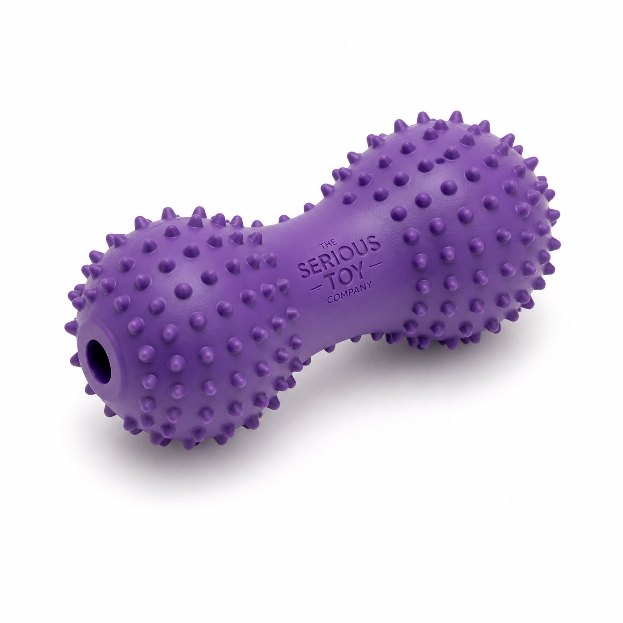 Spiked Rubber Dog Chew Toy Dumbbell – Dental Cleaning & Heavy Duty Chew Toy | The Serious Toy Company