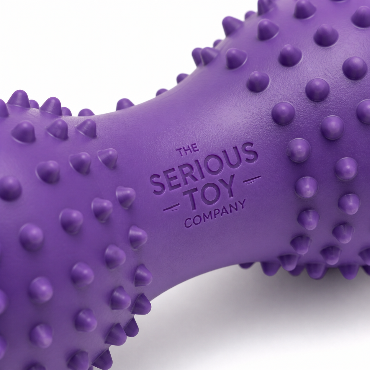 Spiked Rubber Dog Chew Toy Dumbbell – Dental Cleaning & Heavy Duty Chew Toy | The Serious Toy Company - Image 3