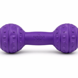 Heavy Duty Rubber Dog Chew Toy Dumbbell – Textured Durable Training & Dental Toy | The Serious Toy Company